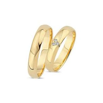 Nuran 14 kt.vielsessæt 3x0,01W/SI - Vielsesringe