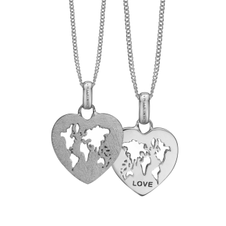 CDL vedhæng World Heart sølv - Vedhæng