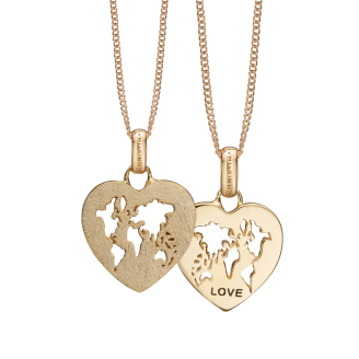 CDL vedhæng World Heart forgyldt - Vedhæng