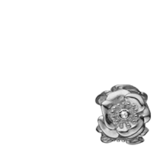 CDL charm til sølvarmbånd TOPAZ ANEMONE sølv - Charms til armbånd