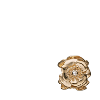 CDL charms til sølvarmbånd TOPAZ ANEMONE forgyldt - Charms til armbånd