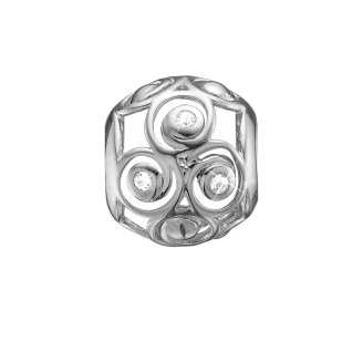 CDL charm til sølvarmbånd TRIPLE SPIRAL sølv - Charms til armbånd