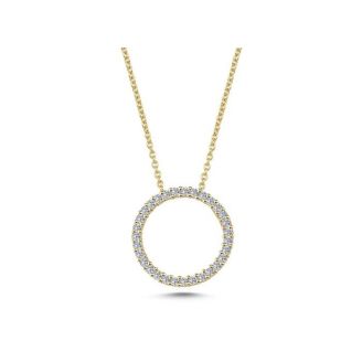 NURAN 14kt Cirkel vedhæng 0,31ct w si - Nuran