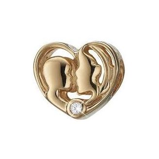 CDL charms til læderarmbånd Mother & Child forgyldt - Charms til armbånd