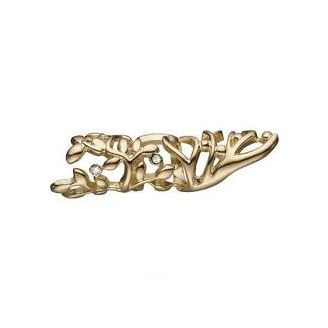 CDL charms til læderarmbånd Tree of life twist forgyldt - Charms til armbånd