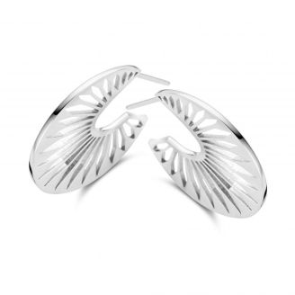 Spirit Icons sølv creol Peacock - Spirit Icons