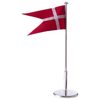 Forkromet flagstang 40 cm m/ d&aring;bsfod - 