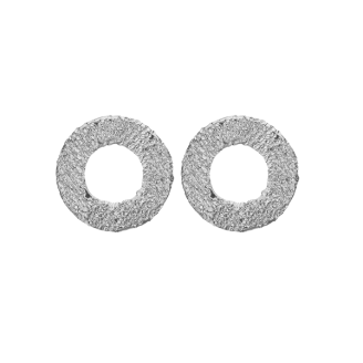 CDL ørestik Sparkling Circles sølv - Øreringe