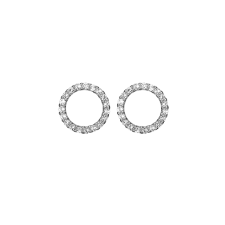 CDL ørestik Topaz Sparkling Circle sølv - Øreringe