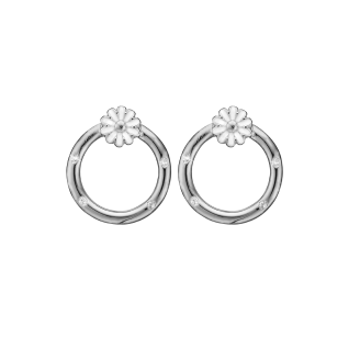 CDL ørestik Marguerite Circle sølv - Øreringe