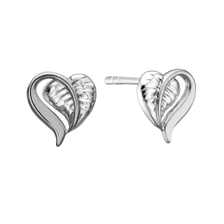 CDL ørestik Leaf of Love sølv - Øreringe