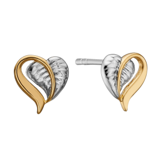 CDL ørestik Leaf of Love forgyldt - Øreringe