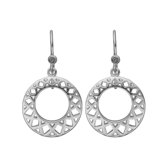 CDL ørehænger Circles of Happiness sølv - Øreringe
