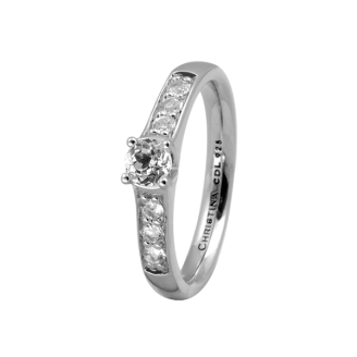 CDL ring Topaz Princess sølv - Ringe