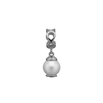CDL charm til sølvarmbånd MOVING PEARL sølv - Christina Design London