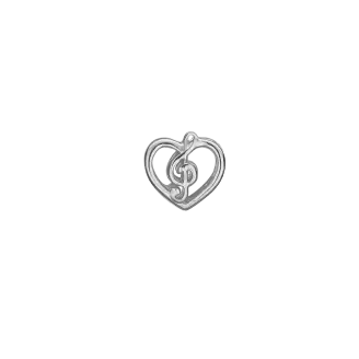 CDL charm til sølvarmbånd MUSIC LOVE sølv - Christina Design London