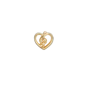 CDL charm til sølvarmbånd MUSIC LOVE forgyldt - Christina Design London