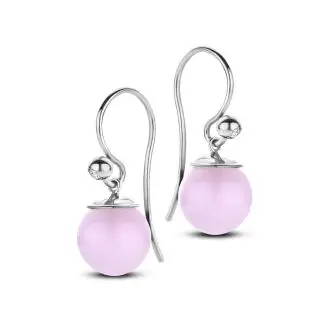 SPIRIT ICONS FIGARO Hanger sølv cz pink 9mm - 