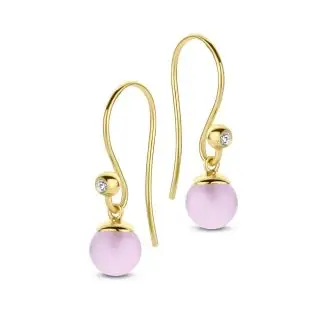 SPIRIT ICONS FIGARO Hanger forgyldt cz pink 6mm - 