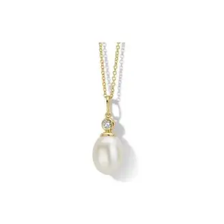 SPIRIT ICONS FIGARO Pendant forgyldt cz perle - 
