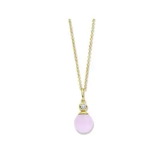 SPIRIT ICONS FIGARO Pendant forgyldt cz pink 9mm - 