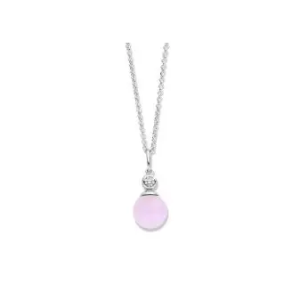 SPIRIT ICONS FIGARO Pendant sølv cz pink 9mm - 