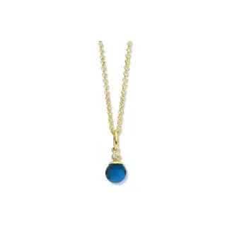 SPIRIT ICONS FIGARO Pendant forgyldt cz blå 6mm - 