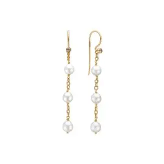 Birdie Appia Gold 14 kt. pearl ørehænger. - Guld