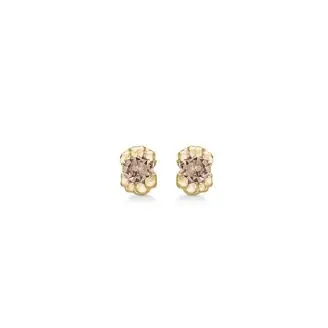 Studio Z. ørestik Citrine Relieve Forgyldt - 