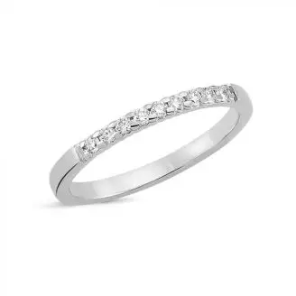 NURAN 14kt LUCCA ring 0,15ct - Hvidguld