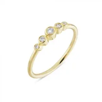 NURAN 14kt ring TUBE 0,10 ct w/si - 